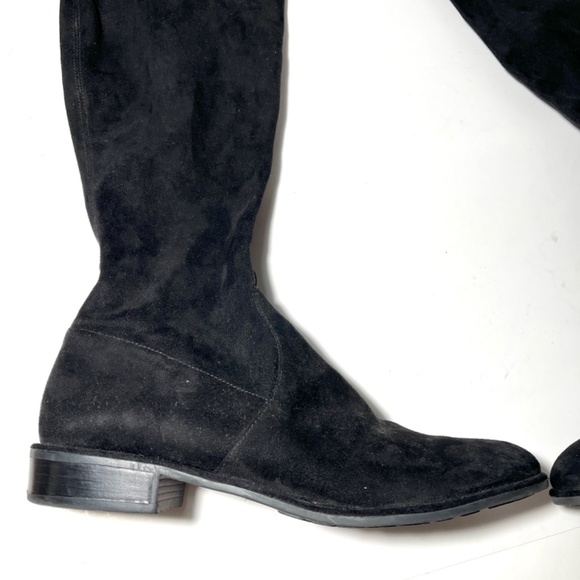 Marc Fisher Humor Over The Knee Velvet Adjustable Tie Black Boots - Picture 7 of 16